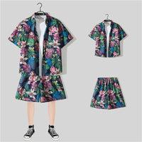Short Sleeve Printed Shirt Summer Thin Suit