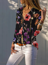 Casual Floral Women's Long-sleeved Blouse
