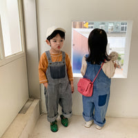 Spring Korean Style Boys And Girls Denim Overalls