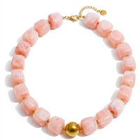 Bohemian-style Multicolor Resin Bead Necklace