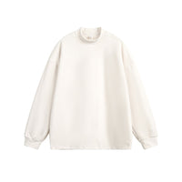 Double-sided Fleece Half Turtleneck Dralon Long-sleeved T-shirt For Autumn And Winter Warmth