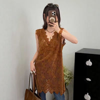 Lace Sleeveless Vest Dress Women