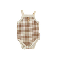Children's Plaid Romper One-piece Jumpsuit