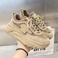 Spring New Breathable All-matching Platform Running Shoes Women
