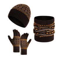 Men's Casual Warm Knitted Hat Set
