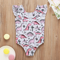 Dinosaur Girls' Printed Swimsuit