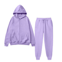 Men's Sports Fleece Suit Solid Color