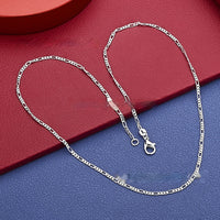 Stylish 925 Silver Personalized Three-in-One Side-View Necklace
