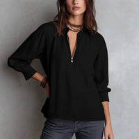 Womens Western-style Shirt-collar Pullover