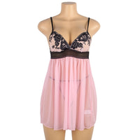 Women's Fashionable Lace Embroidered Strap Nightdress