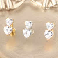 Peach Heart Cross-border Zircon Water Drop Belly Button Ring Doctor