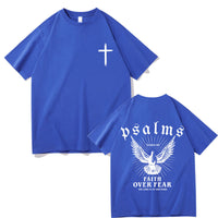 Jesus Faith Over Fear Christian Peace Dove Graphic T-Shirt