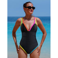 Multicolor Edging Close-fitting And Slim-fitting Thin Bikini