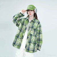 Embroidered Tie-dyed Long-sleeved Shirt Men's And Women's Coats