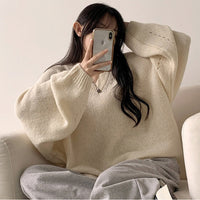 Pullover Long Sleeve Bandage Dress Slimming Sweater