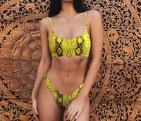 Ladies leopard print bikini swimsuit