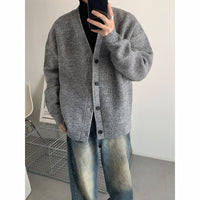 Men's Light Business Commute Solid Color Knitted Jacket