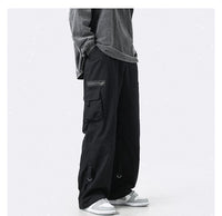 Light Green Multi-pocket Cargo Straight Loose Casual Niche Zipper Mop Pants