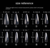N81 Nail Tips Transparent Nail Sticker Pieces Long Pointed European And American Ultra-thin Apricot Nail Piece