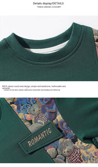 Plus Size Embroidery Stitching Sweater