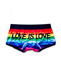Men's Quick-drying Rainbow Stripes Boyshorts