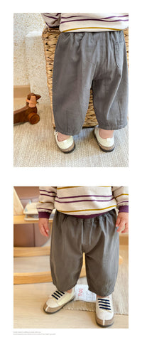 Spring And Autumn Baby Japanese Style All-matching Baby Color Ankle-tied Slacks Loose