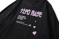 Portrait Heart Shape Printed Long Sleeve Men's Ins