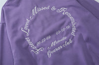 Letter Patch Leisure Velvet Padded Hooded Sweatshirt