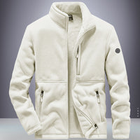 Polar Fleece Sports Jacket Men's Autumn And Winter Outdoor Plus Fluff Thickened Casual Top Clothes Fleece Sweater Plus Size Jacket