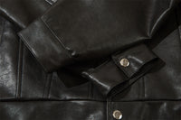 Lapel PU Leather Coat Men's Spring And Autumn