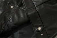 Lapel PU Leather Coat Men's Spring And Autumn