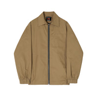 Men's Fashion Retro Solid Color Polo Collar Jacket
