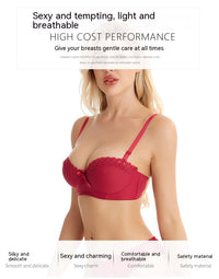 Girl Embroidered Butterfly Non-slip Fashion Bra With Steel Ring