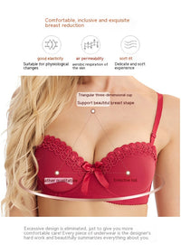 Girl Embroidered Butterfly Non-slip Fashion Bra With Steel Ring