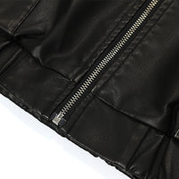 Leather Coat Men's Loose Lapels Vintage