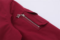 Star Letters Embroidered Stand Collar Zip Jacket For Men