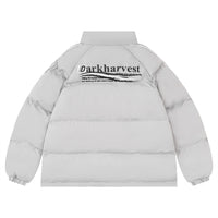 Letter Printing Stand-up Collar Cotton-padded Coat Thickened