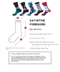 Hip Hop Autumn And Winter Mid-calf Length Men's Socks