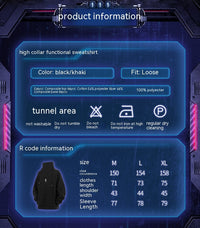 Autumn And Winter Fashion Brand Hip Hop Turtleneck Functional Sweater Men