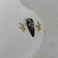 Metal Simulated Snakes Nail Ornament Fine Lines