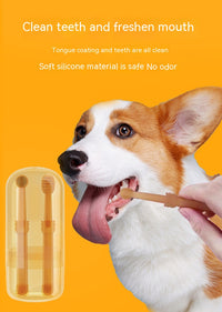 Cat Silicone Toothbrush Dog Toothbrush Set Pet Brushing Cat Teeth Cleaning Supplies