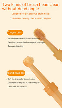 Cat Silicone Toothbrush Dog Toothbrush Set Pet Brushing Cat Teeth Cleaning Supplies