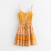 Holiday series orange flower sling jumpsuit