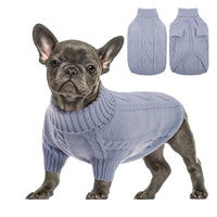 Dog Turtleneck Clothes Autumn And Winter Clothing Solid Color Knitted Sweater