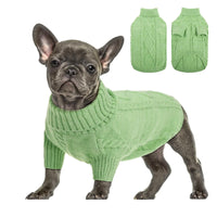 Dog Turtleneck Clothes Autumn And Winter Clothing Solid Color Knitted Sweater