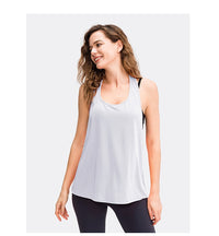 Women's Yoga Workout Blouse Loose Running Top Quick-dry Vest
