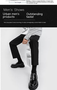 Men's Black Calfskin Soft-soled Leather Shoes