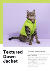 Pet Cat And Dog Universal Clothes Vest Winter Warm Cat New Winter Clothes Anti-lint