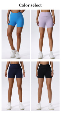 Summer European And American Three-point Yoga Women's High Elastic Fitness Shorts Outdoor Running Sports Professional Training