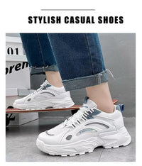 Leisure Sports Breathable Men's White Board Shoes